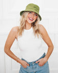 Empowering Words Bucket Hat - Olive/Bold