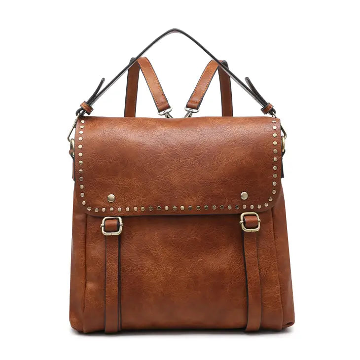 Indigo Backpack w/ Studded Details – MaeMadeCreationsandBoutique display picture 3