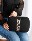 Rose Gold Leopard Neoprene Cosmetic Bag