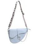 Jen&Co. Asymmetrical Vegan Leather Crossbody Bag – Chain & Guitar Strap