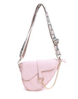 Jen&Co. Asymmetrical Vegan Leather Crossbody Bag – Chain & Guitar Strap