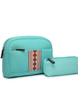 Toni Neoprene Striped Cosmetic Bag