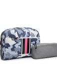 Toni Neoprene Striped Cosmetic Bag