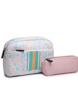 Toni Neoprene Striped Cosmetic Bag