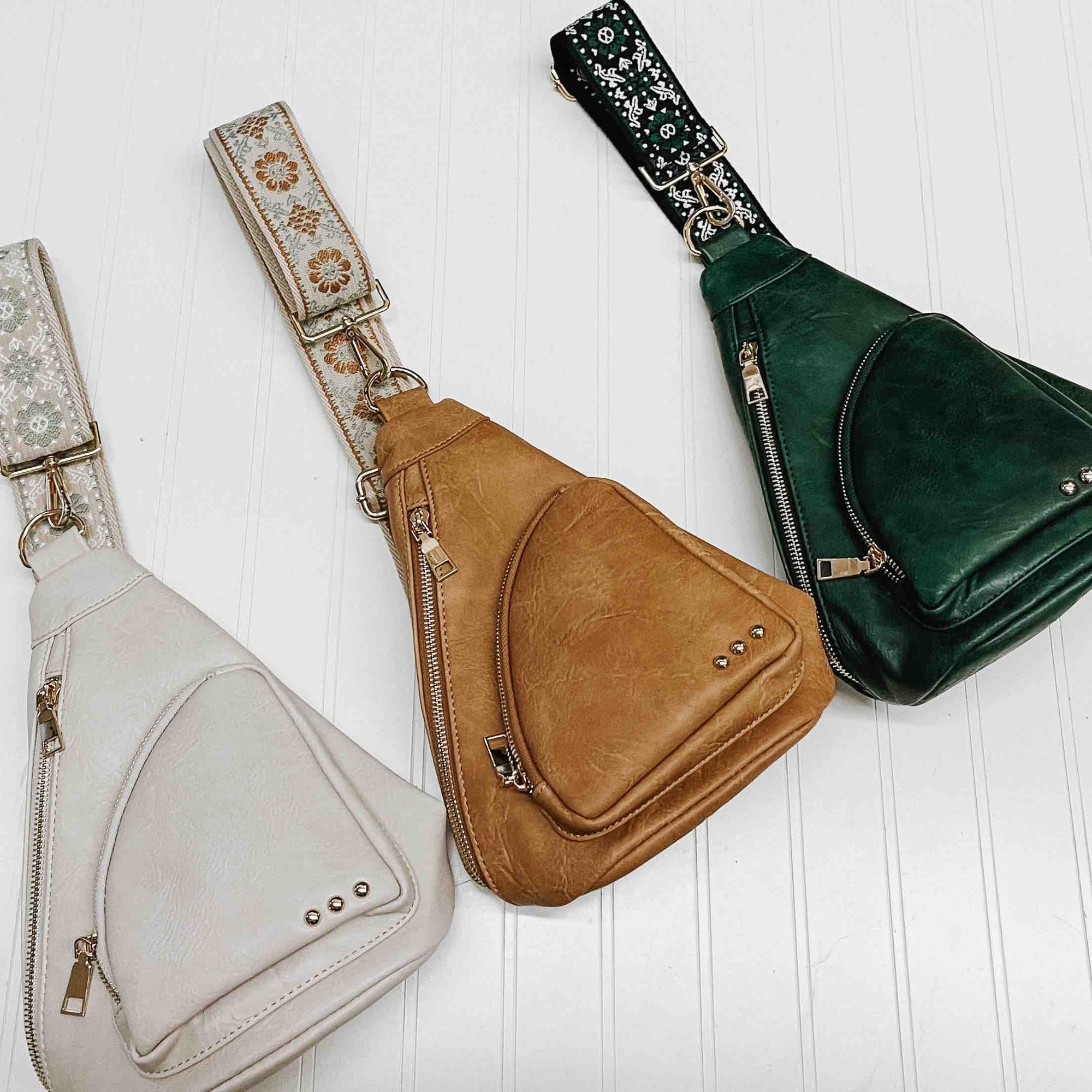 Pretty Simple Austin Sling Bag – Vegan Leather Crossbody with Adjustable Strap