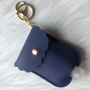 Navy Scalloped Hand Sanitizer Caddy