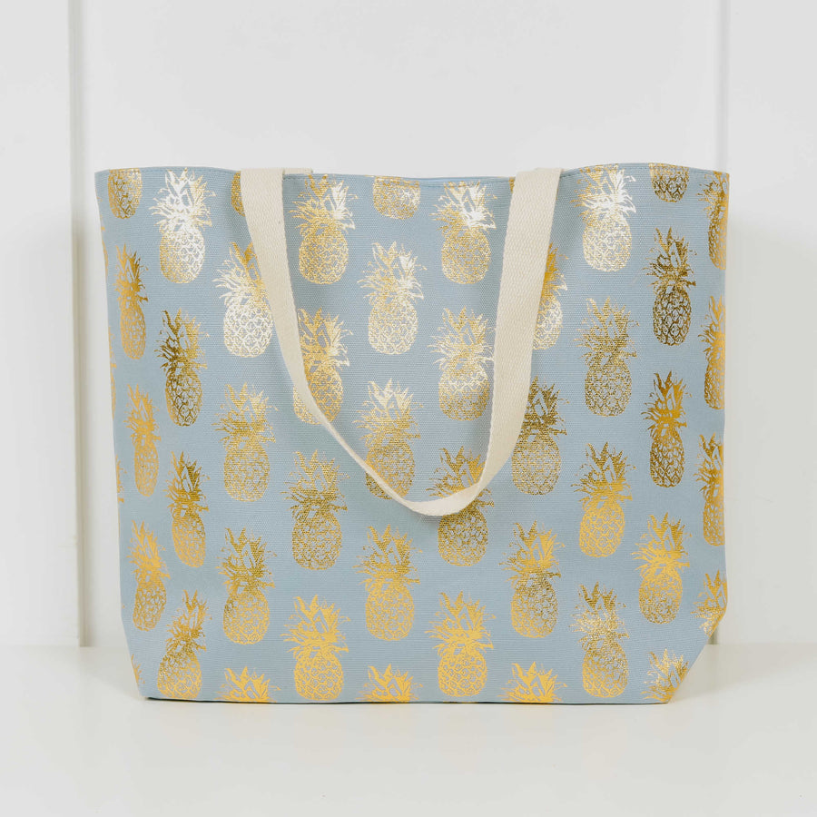 Pineapple Foil Beach Bag