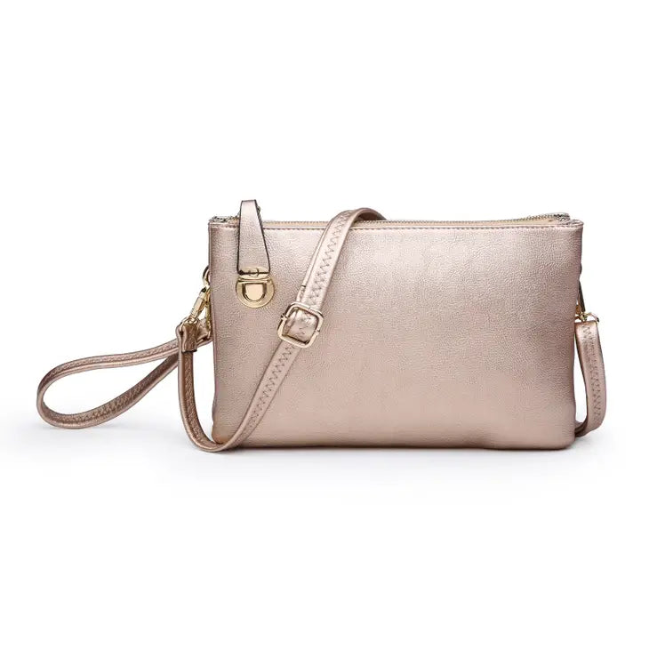 Sarah Crossbody/Clutch w/ Top Zip &amp; Lock Closure