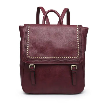 Valerie Flapover Backpack w/ Grommet Details