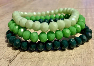 Green Apple 3 Piece Stack Bracelet