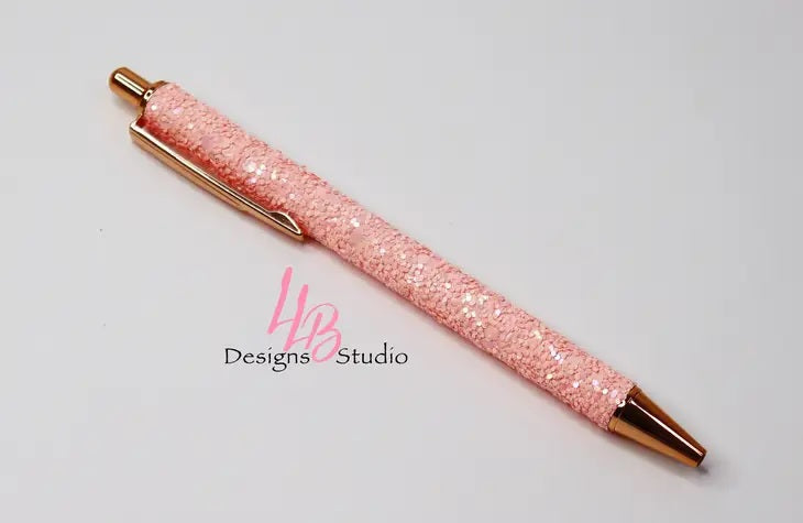 Peach Confetti Clickable Pen